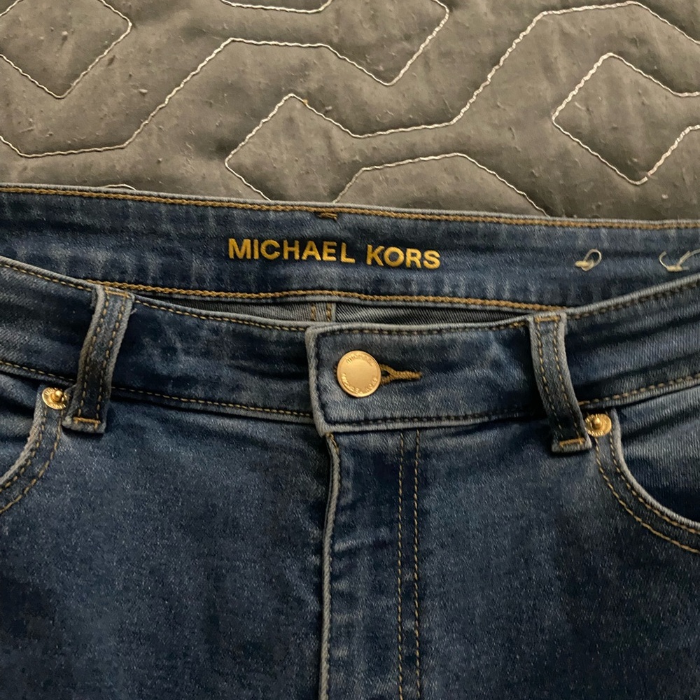 MICHAEL Michael Kors Blue Ankle Cropped Jeans
